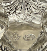 FINE 925 STERLING SILVER HANDMADE CHASED SWIRL LEAF CROWN BACKWALL MENORAH