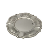 FINE 925 STERLING SILVER HANDMADE MODERN STRIATED SHINY & SLEEK CUP & TRAY