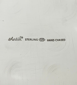 925 STERLING SILVER HANDMADE FLORAL ORNATE CHASED MATTE & SHINY MATCHBOX HOLDER