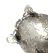 925 STERLING SILVER HANDMADE FLORAL LEAF APPLIQUE MATTE SHINY CARRIAGE ESROG BOX