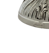 FINE 925 STERLING SILVER HANDMADE LEAF APPLIQUE SWIRL STRIATED MATTE ELIYAHU CUP