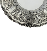 FINE 925 STERLING SILVER HANDMADE CHASED LEAF APPLIQUE EAGLE RIZHIN CUP & TRAY