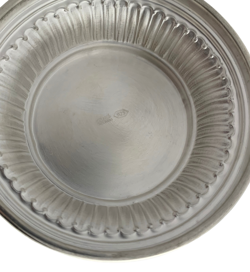 FINE 925 STERLING SILVER HANDMADE LEAF APPLIQUE CHASED SWIRL MEGILLAH HOLDER