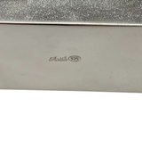 FINE 925 STERLING SILVER HANDMADE LEAF APPLIQUE ORNATE MATTE NAPKIN HOLDER