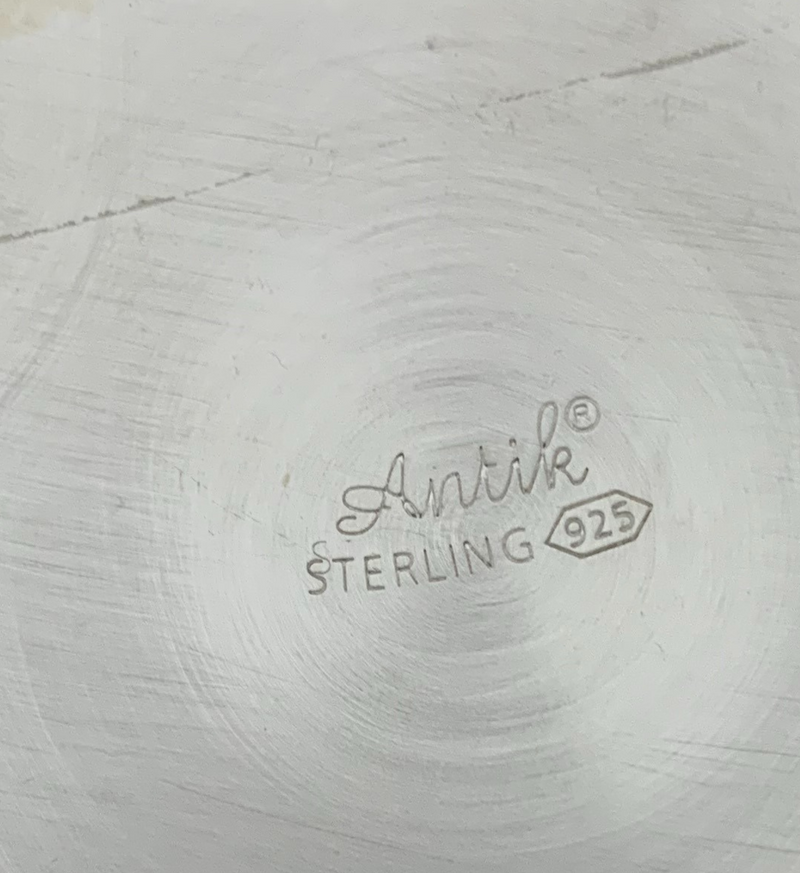 FINE 925 STERLING SILVER HANDMADE SWIRL CHASED LEAF APPLIQUE ORNATE ESROG BOX