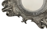 925 STERLING SILVER HANDMADE LEAF APPLIQUE ORNATE MATTE SHINY SQUARE CUP & TRAY