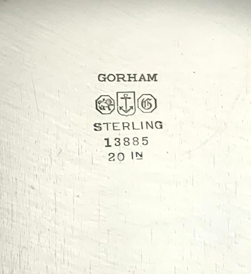 ANTIQUE GORHAM 925 STERLING SILVER HANDMADE MODERN TRIM SHINY SLEEK OVAL TRAY