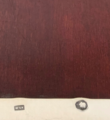 ANTIQUE 1948 FRENCH SILVER & WOODEN INTERIOR HANDMADE SHINY SLEEK JEWELRY BOX