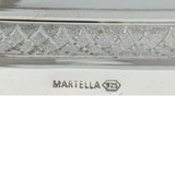 FINE 925 STERLING SILVER HANDMADE MODERN DIAMOND CUT SHINY SLEEK CANDLESTICKS
