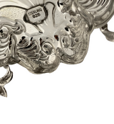 TALL 925 STERLING SILVER HANDMADE CHASED LEAF APPLIQUE ORNATE CHANUKAH MENORAH
