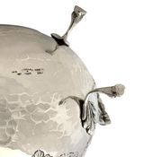 ITALIAN 925 STERLING SILVER HANDMADE CHASED SWIRL LEAF ORNATE CARRIAGE ESROG BOX