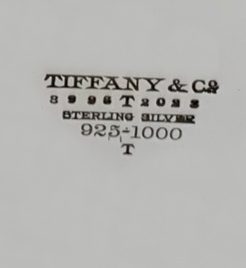 ANTIQUE TIFFANY & CO 925 STERLING SILVER PIERCED FOLIATE GRAPE RECTANGULAR TRAY