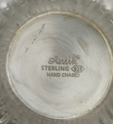 FINE 925 STERLING SILVER HANDMADE CHASED LEAF APPLIQUE MATTE & SHINY OIL PITCHER