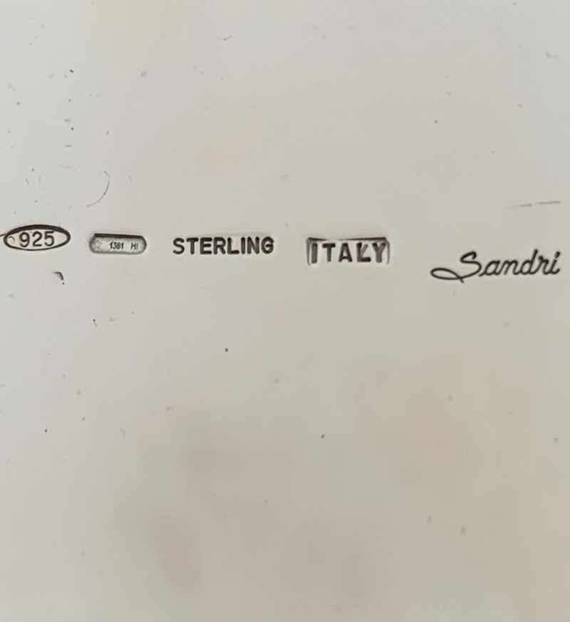 ITALIAN 925 STERLING SILVER HANDMADE LEAF APPLIQUE ORNATE WINE BOTTLE & TRAY