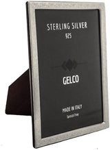 Gelco Italian 925 Sterling Silver Handmade Chased Picture Frame (5x7)