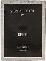 Gelco Italian 925 Sterling Silver Handmade Chased Picture Frame (5x7)