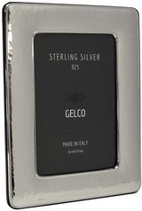 Italian 925 Sterling Silver Handmade Glossy Hammered Picture Frame (5x7)