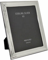 Italian 925 Sterling Silver Handmade Glossy Classic Picture Frame (5x7)
