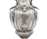 FINE 925 STERLING SILVER HANDCRAFTED ORNATE FLOWER VASE WITH HANDLES
