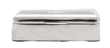 FINE 925 STERLING SILVER HAND CHASED SLEEK CONTEMPORARY STRIPED TABACCO BOX