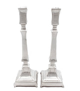 FINE 925 STERLING SILVER HANDMADE CHASED SLEEK SIMPLE CANDLESTICKS