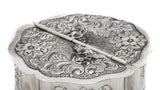 925 ITALIAN STERLING SILVER HANDMADE GARLAND DESIGNED 2 SECTION SPICE BOX