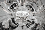 FINE 925 STERLING SILVER & GLASS HANDCRAFTED UNIQUE FLORAL SWIRL SALT HOLDER