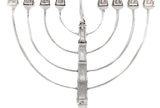 925 STERLING SILVER CHASED LEAF DESIGN CHANUKAH MENORAH