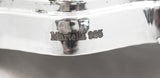 925 STERLING SILVER HAND CHASED LEAF APPLIQUE ROUND BASE AMADEO CHANUKAH MENORAH