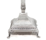 FINE TOPAZIO 925 STERLING SILVER FLUTED COLUMN DESIGN SQUARE CANDLESTICKS