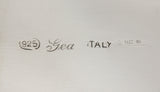 ITALIAN 925 STERLING SILVER & CRYSTAL HANDMADE ROSES DOUBLE SALT HOLDER