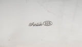 FINE 925 STERLING SILVER HANDMADE CUT OUT LEAF APPLIQUE CHASED NAPKIN HOLDER