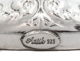 FINE 925 STERLING SILVER HAND CHASED & LEAF APPLIQUES ELIYAHU PASSOVER CUP