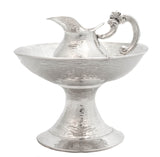 FINE ITALIAN 925 STERLING SILVER SLEEK MODERN HAMMERED MAYIM ACHRUNIM CUP & BOWL