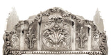 FINE 925 STERLING SILVER HANDMADE CHASED LEAF DESIGNED LEAF APPLIQUE NAPKIN HOLD