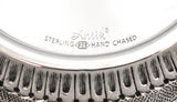 FINE 925 STERLING SILVER LARGE CHASED LEAF DESIGNED LEAF APPLIQUE HONEY DISH
