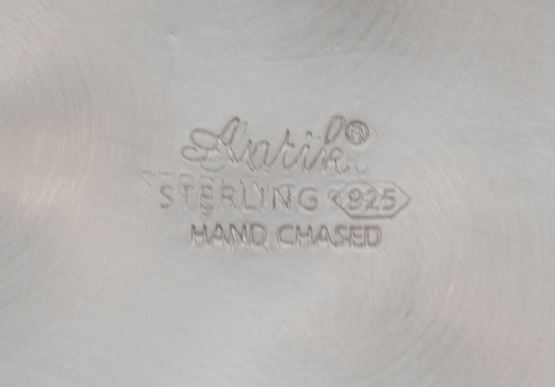 FINE 925 STERLING SILVER CHASED ORNATE LEAF APPLIQUE ESROG BOX