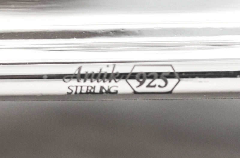FINE 925 STERLING SILVER HANDMADE CHASED SLEEK MODERN CANDLESTICKS