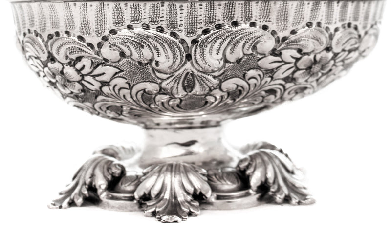 ITALIAN 925 STERLING SILVER HANDMADE INTRICATE MULTI FLOWER SWIRL ESROG BOX