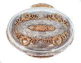 ITALIAN 925 STERLING SILVER & GILDED HANDMADE CHASED ORNATE FLORAL ESROG BOX