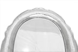 FINE ITALIAN 925 STERLING SILVER HANDMADE MODERN GLOSSY HAMMERED SERVING TRAY