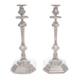 TOPAZIO 925 STERLING SILVER HANDMADE MODERN GLOSSY TIFFANY STYLE CANDLESTICKS