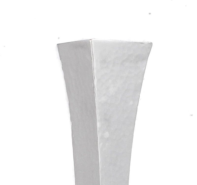 FINE 925 STERLING SILVER HANDMADE MODERN HAMMERED SLEEK SQUARE CANDLESTICKS