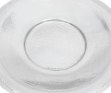 FINE ITALIAN 925 STERLING SILVER HANDMADE HAMMERED SHINY MODERN ROUND PLATE TRAY