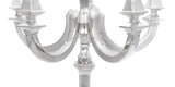 FINE 925 STERLING SILVER HANDMADE BAGATEL GLOSSY SLEEK ORNATE 6 LIGHT CANDELABRA