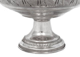 ITALIAN 925 STERLING SILVER HANDCRAFTED SHINY SLEEK CHASED ROUND BOWL