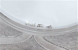 925 STERLING SILVER HANDMADE FLORAL ORNATE OPEN SWIRL BORDER CUP & TRAY