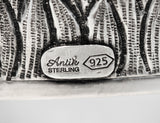 FINE 925 STERLING SILVER & LUCITE WOOD BRANCH & BIRD APPLIQUE MATZA HOLDER