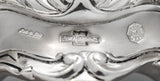 FINE ITALIAN SILVER PLATED FLORAL COLUMN SWIRL TABLE CLOCK WITH PENDULUM