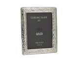Gelco Italian 925 Sterling Silver & Wooden Texture Design Picture Frame (5x7)